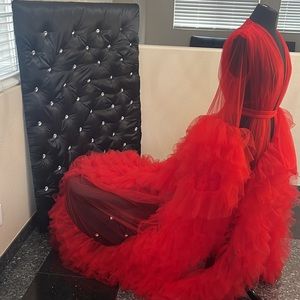 ❤️😍 RED TULLE SUGAR BABY ROBE 😍❤️